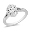 Thumbnail Image 1 of Enchanted Disney Elsa 0.57 CT. T.W. Oval Diamond Snowflake Frame Engagement Ring in 14K White Gold