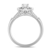 Thumbnail Image 3 of Enchanted Disney Elsa 0.57 CT. T.W. Oval Diamond Snowflake Frame Engagement Ring in 14K White Gold
