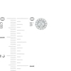 Thumbnail Image 3 of 0.25 CT. T.W. Diamond Frame Stud Earrings in 10K White Gold (I/I3)