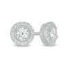 Thumbnail Image 0 of 0.50 CT. T.W. Diamond Frame Stud Earrings in 10K White Gold (I/I3)