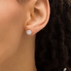 Thumbnail Image 1 of 0.50 CT. T.W. Diamond Frame Stud Earrings in 10K White Gold (I/I3)