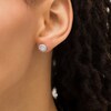 Thumbnail Image 2 of 0.75 CT. T.W. Diamond Frame Stud Earrings in 10K White Gold (I/I3)