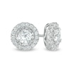 Thumbnail Image 1 of 1.00 CT. T.W. Diamond Frame Stud Earrings in 10K White Gold (I/I3)