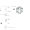 Thumbnail Image 2 of 1.00 CT. T.W. Diamond Frame Stud Earrings in 10K White Gold (I/I3)