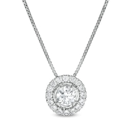 0.50 CT. T.W. Diamond Frame Pendant in 10K White Gold