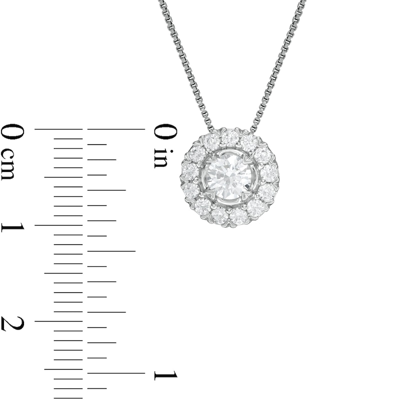 Main Image 3 of 0.75 CT. T.W. Diamond Frame Pendant in 10K White Gold