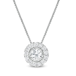 1.00 CT. T.W. Diamond Frame Pendant in 10K White Gold