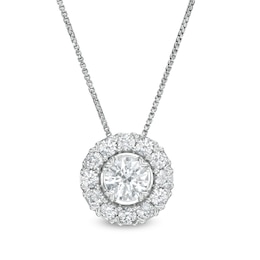 1.25 CT. T.W. Diamond Frame Pendant in 10K White Gold