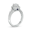 Thumbnail Image 2 of Vera Wang Love Collection 0.95 CT. T.W. Pear-Shaped Diamond Double Frame Engagement Ring in 14K White Gold