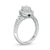 Thumbnail Image 3 of Vera Wang Love Collection 0.95 CT. T.W. Pear-Shaped Diamond Double Frame Engagement Ring in 14K White Gold