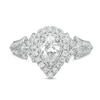 Thumbnail Image 3 of Vera Wang Love Collection 0.95 CT. T.W. Pear-Shaped Diamond Double Frame Engagement Ring in 14K White Gold