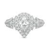 Thumbnail Image 4 of Vera Wang Love Collection 0.95 CT. T.W. Pear-Shaped Diamond Double Frame Engagement Ring in 14K White Gold