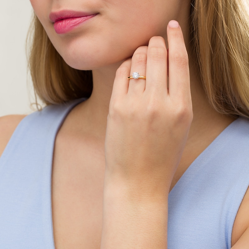 Main Image 2 of Kleinfeld® 0.48 CT. T.W. Diamond Solitaire Engagement Ring in 14K Two-Tone Gold (I/I1)