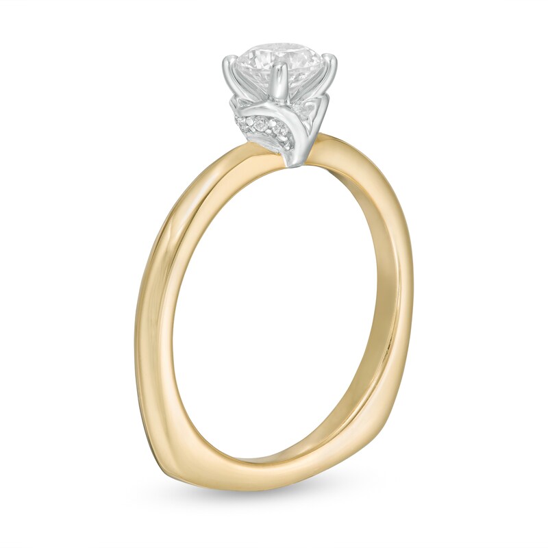 Main Image 3 of Kleinfeld® 0.48 CT. T.W. Diamond Solitaire Engagement Ring in 14K Two-Tone Gold (I/I1)