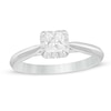 Thumbnail Image 0 of 0.62 CT. T.W. Princess-Cut Diamond Frame Engagement Ring in 14K White Gold (I/I2)