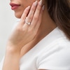 Thumbnail Image 1 of 0.62 CT. T.W. Princess-Cut Diamond Frame Engagement Ring in 14K White Gold (I/I2)