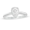Thumbnail Image 0 of 0.62 CT. T.W. Pear-Shaped Diamond Frame Engagement Ring in 14K White Gold (I/I2)