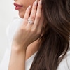 0.62 CT. T.W. Pear-Shaped Diamond Frame Engagement Ring in 14K White Gold (I/I2)