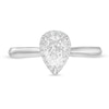Thumbnail Image 3 of 0.62 CT. T.W. Pear-Shaped Diamond Frame Engagement Ring in 14K White Gold (I/I2)