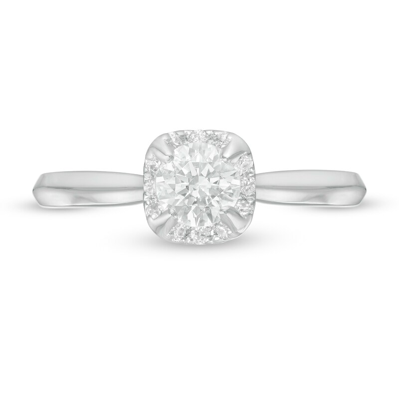 0.62 CT. T.W. Diamond Frame Engagement Ring in 14K White Gold (I/I2)