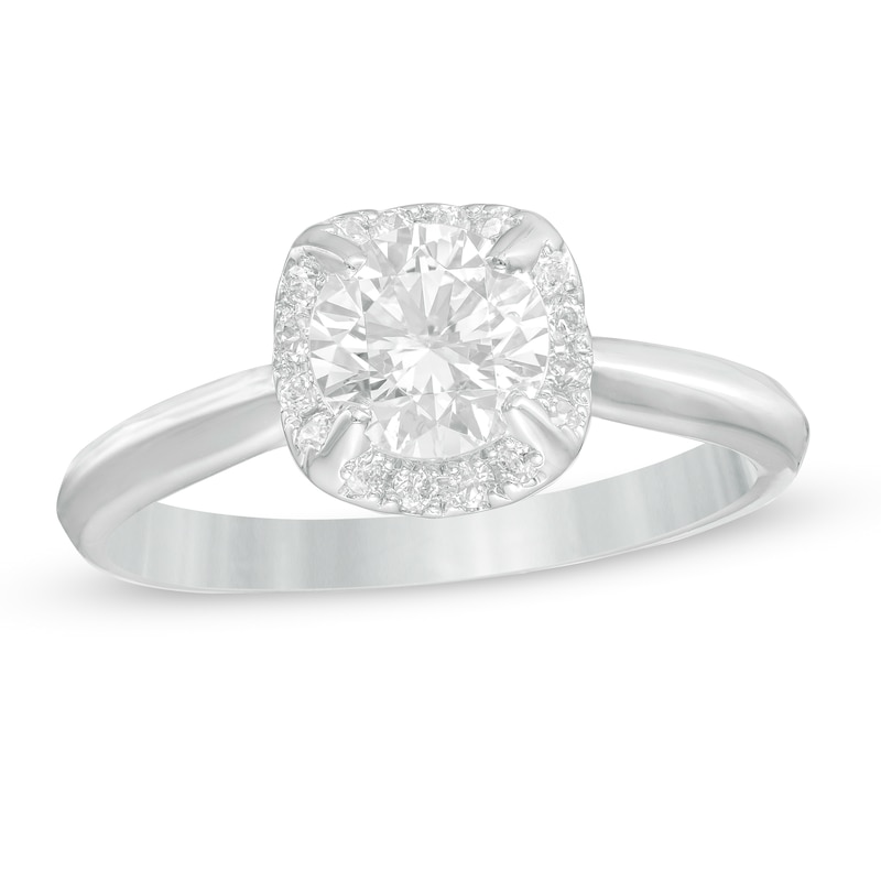 1.20 CT. T.W. Diamond Frame Engagement Ring in 14K White Gold (I/I2)