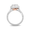 Thumbnail Image 2 of Enchanted Disney Belle 0.95 CT. T.W. Diamond Double Frame Engagement Ring in 14K White Gold
