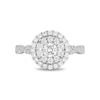 Enchanted Disney Belle 0.95 CT. T.W. Diamond Double Frame Engagement Ring in 14K White Gold