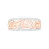 Thumbnail Image 3 of 0.23 CT. T.W. Diamond Open Filigree Vine Ring in 10K Rose Gold