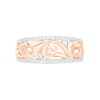 Thumbnail Image 2 of 0.23 CT. T.W. Diamond Open Filigree Vine Ring in 10K Rose Gold