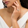 Thumbnail Image 2 of Vera Wang Love Collection 1.23 CT. T.W. Cushion-Cut Diamond Frame Engagement Ring in 14K White Gold