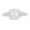 Thumbnail Image 3 of Vera Wang Love Collection 1.23 CT. T.W. Cushion-Cut Diamond Frame Engagement Ring in 14K White Gold