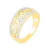 Thumbnail Image 1 of 0.23 CT. T.W. Diamond Open Filigree Vine Ring in 10K Gold