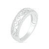 Thumbnail Image 1 of 0.18 CT. T.W. Diamond Open Scrollwork Ring in Sterling Silver