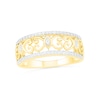 Thumbnail Image 0 of 0.23 CT. T.W. Diamond Ornate Scrollwork Ring in 10K Gold