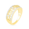 Thumbnail Image 1 of 0.23 CT. T.W. Diamond Ornate Scrollwork Ring in 10K Gold