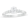 Thumbnail Image 1 of Vera Wang Love Collection 0.58 CT. T.W. Oval Diamond Engagement Ring in 14K White Gold