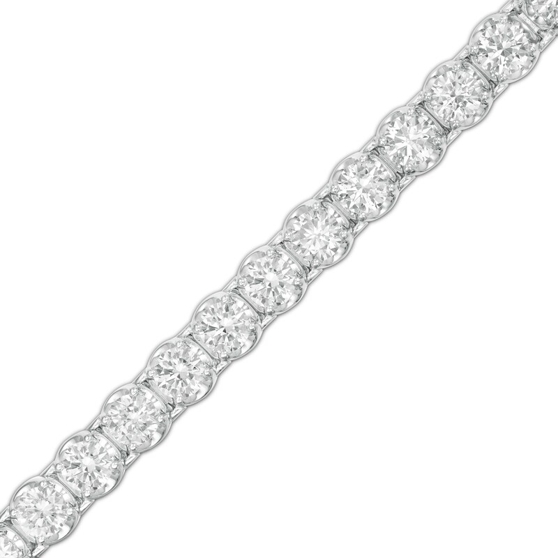 Main Image 1 of 11.80 CT. T.W. Diamond Tennis Bracelet in 14K White Gold - 7.25"