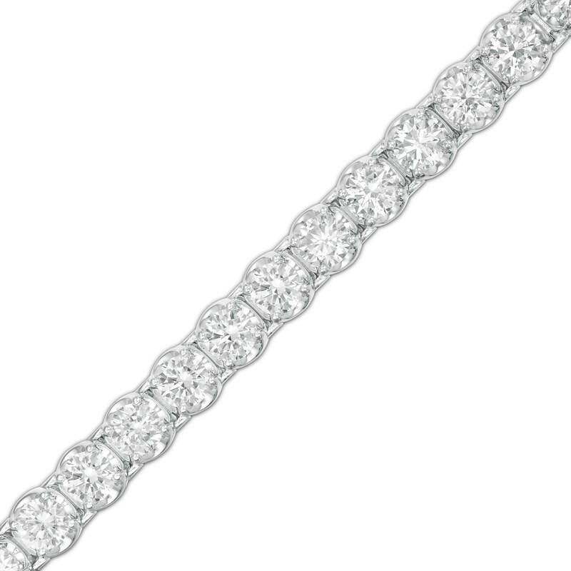 11.80 CT. T.W. Diamond Tennis Bracelet in 14K White Gold - 7.25"