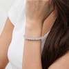 Thumbnail Image 1 of 11.80 CT. T.W. Diamond Tennis Bracelet in 14K White Gold - 7.25"