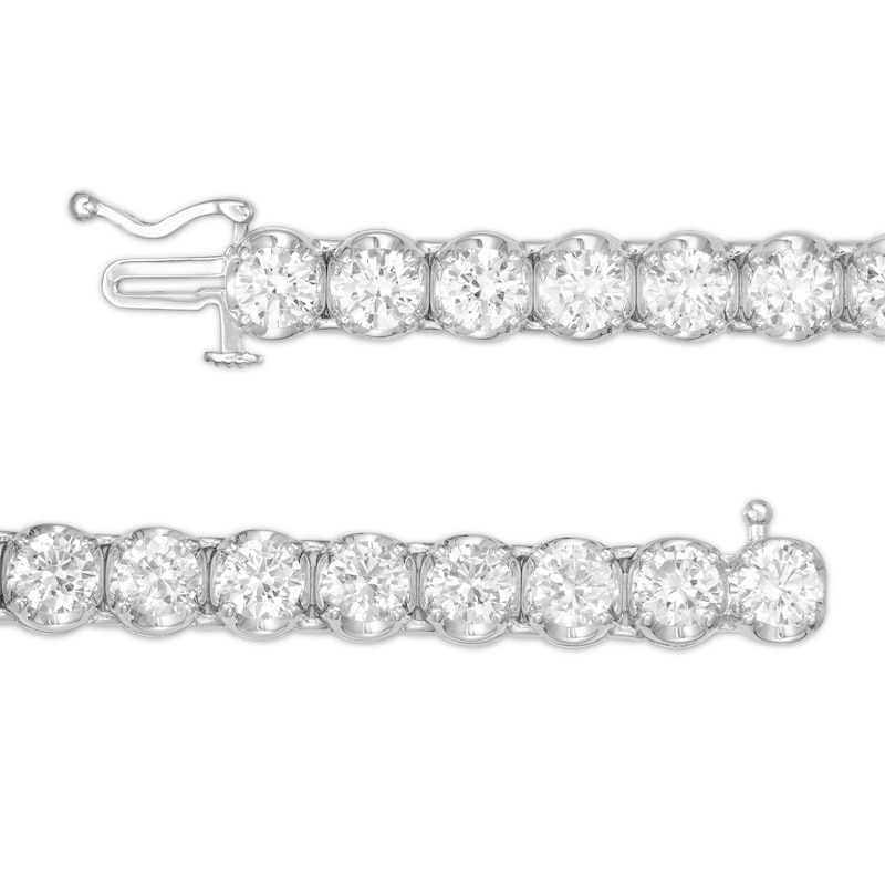 11.80 CT. T.W. Diamond Tennis Bracelet in 14K White Gold - 7.25"