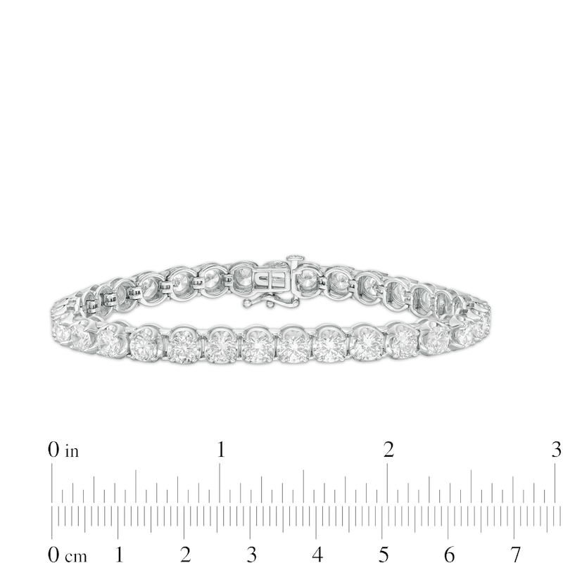 11.80 CT. T.W. Diamond Tennis Bracelet in 14K White Gold - 7.25"