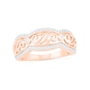 Thumbnail Image 0 of 0.23 CT. T.W. Diamond Scallop Edge Vine Ring in 10K Rose Gold