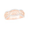 Thumbnail Image 1 of 0.23 CT. T.W. Diamond Scallop Edge Vine Ring in 10K Rose Gold