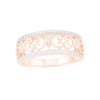 Thumbnail Image 0 of 0.23 CT. T.W. Diamond Open Scrollwork Ring in 10K Rose Gold