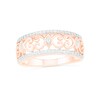 Thumbnail Image 1 of 0.23 CT. T.W. Diamond Open Scrollwork Ring in 10K Rose Gold