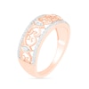 Thumbnail Image 1 of 0.23 CT. T.W. Diamond Open Scrollwork Ring in 10K Rose Gold