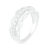 Thumbnail Image 1 of 0.45 CT. T.W. Diamond Scallop Shank Ring in 10K White Gold