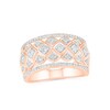 Thumbnail Image 0 of 0.45 CT. T.W. Diamond Ornate Quilt Ring in 10K Rose Gold