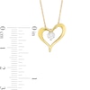0.18 CT. Diamond Solitaire Heart Outline Pendant in 10K Gold