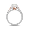 Thumbnail Image 3 of Enchanted Disney Elsa Oval Opal and 0.085 CT. T.W. Diamond Ring in Sterling Silver and 10K Rose Gold